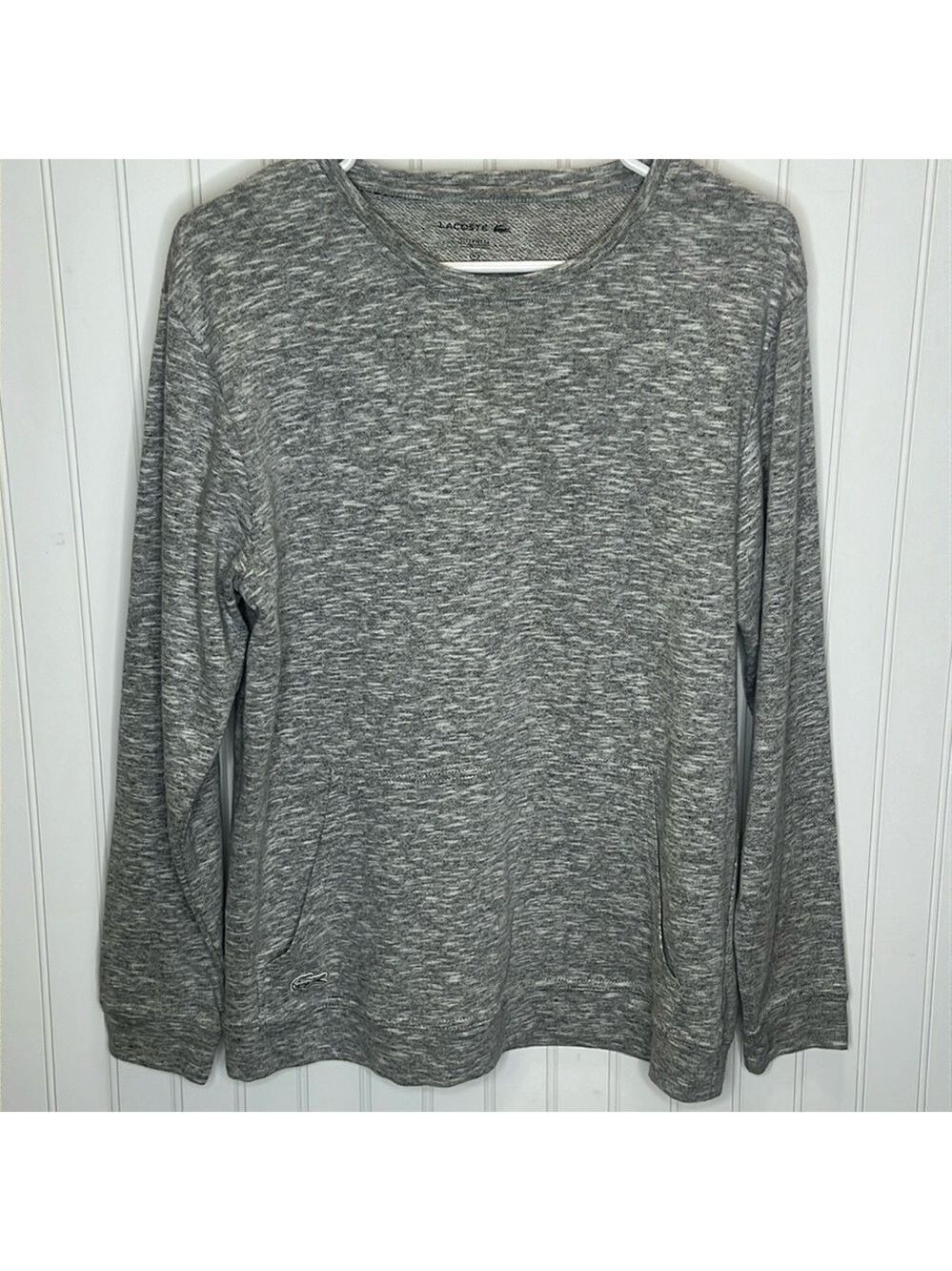 Lacoste Sleepwear Heather Gray Pajama Top Size Medium